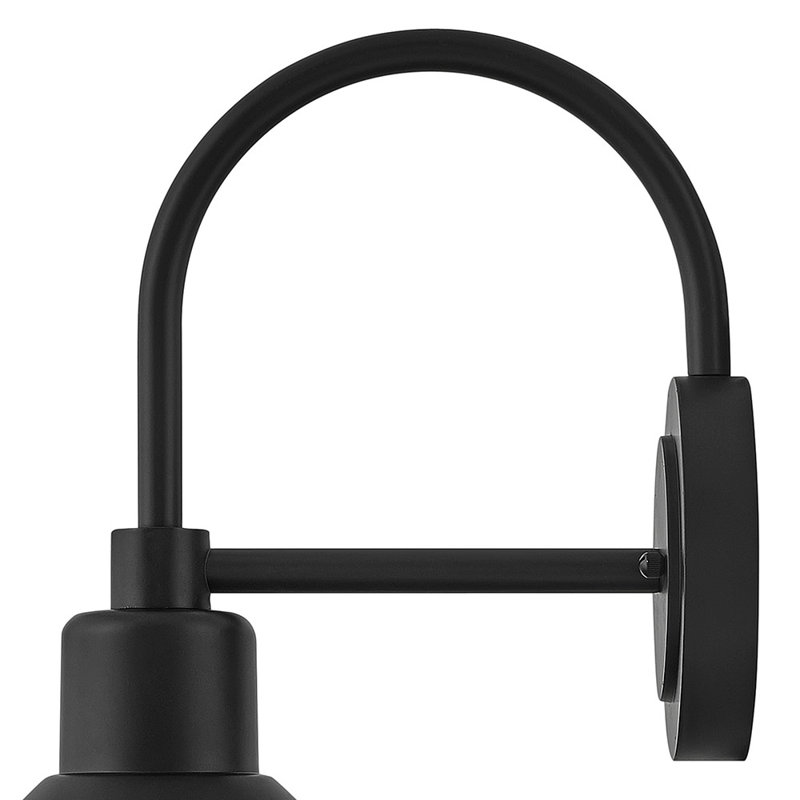Lanterne de grange d'extérieur à une ampoule H 16,5 po Vanielle avec finition anti-décoloration Vanielle, Noir