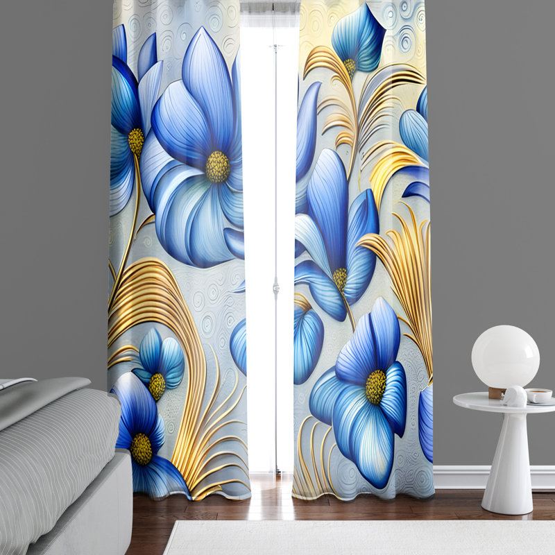 Paire de rideaux semi-transparents en polyester Aretta, L 20 po x L 82 po