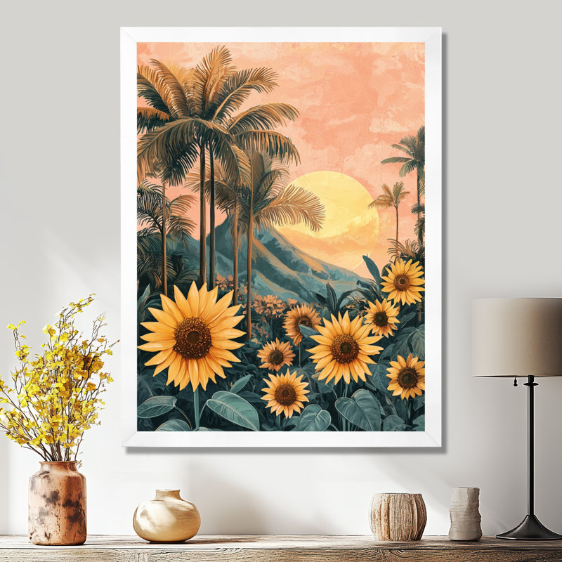 Divesh - impression sur toile florale, H 20 po x l 12 po, Reproduction encadrée d'une seule photo, Blanc