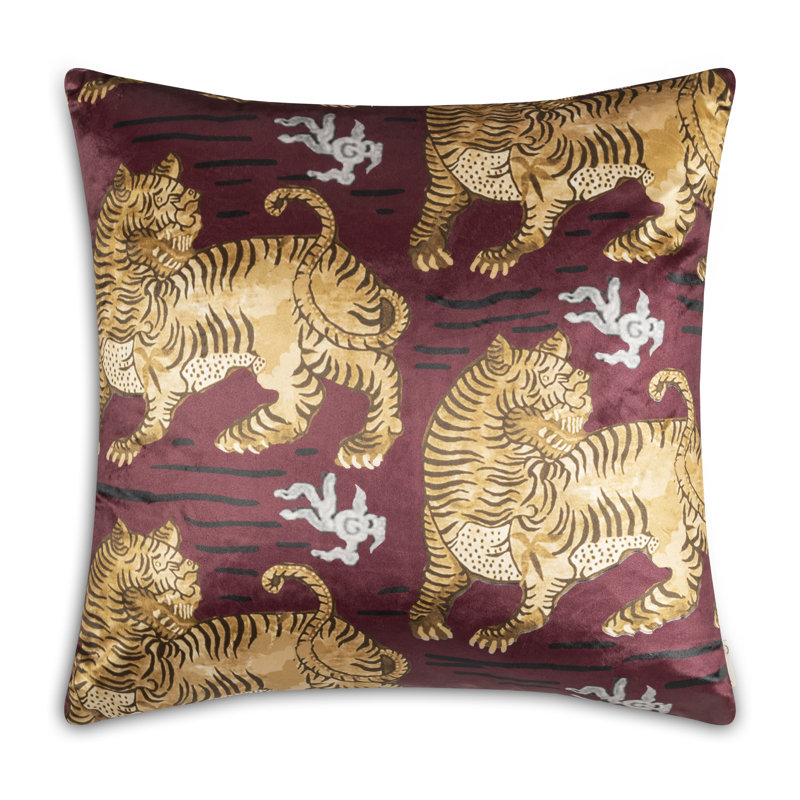 Velvet Square Pillow Cover & Insert, Red