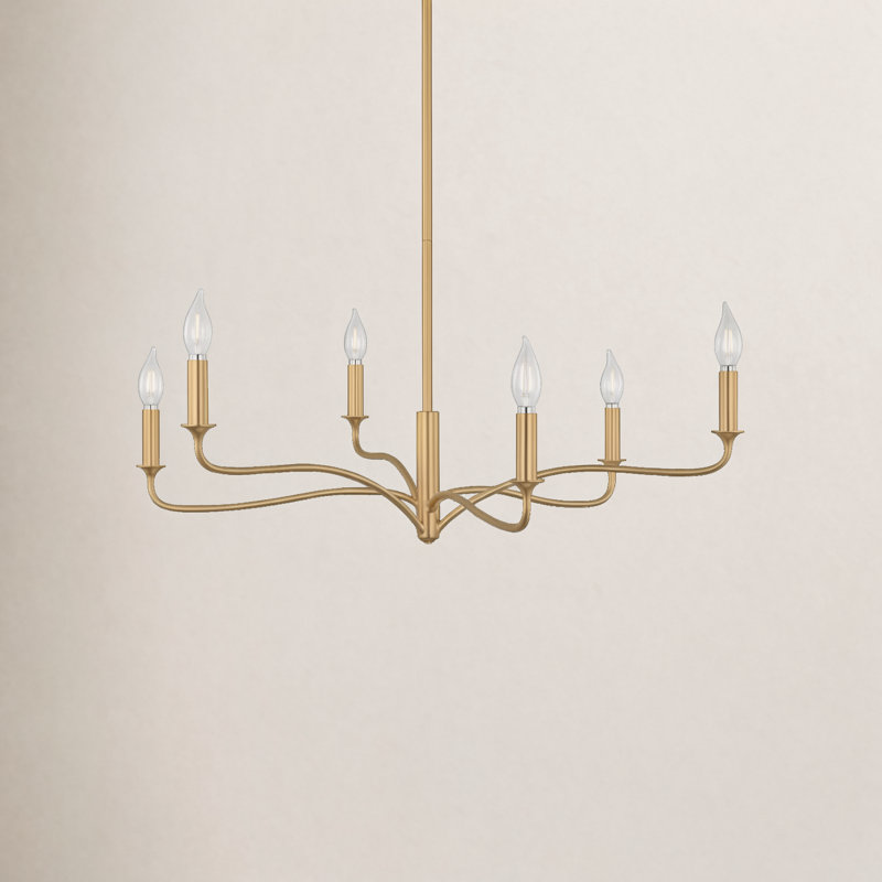 Wetherell 8-Light Chandelier, 6, 62.68" H x 32" W  x 32" D, Gild