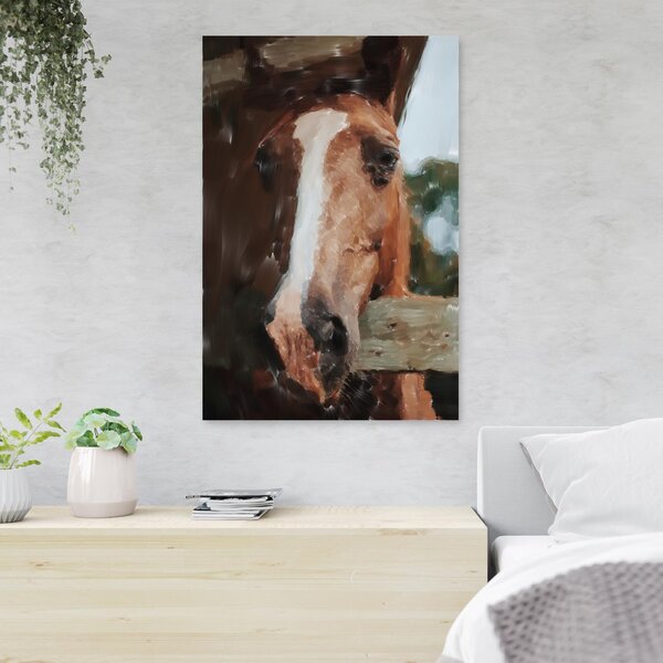 Gracie Oaks Photography Of Horse On Canvas Painting | Wayfair