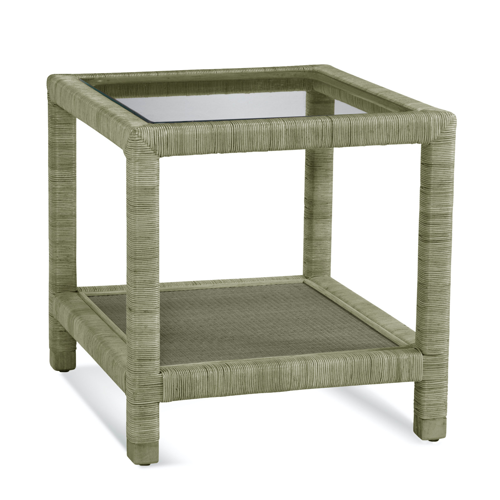 Graham Glass End Table, Greystone