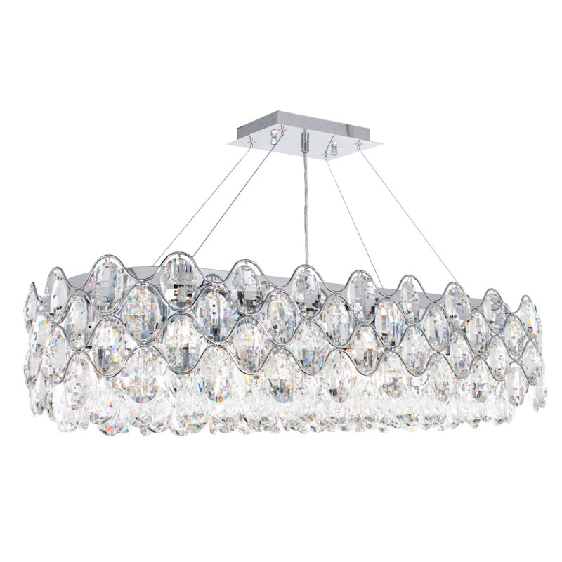 10 - Light Chrome Crystal Pendant