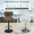Set of 2 Outdoor Bar Stools with Backrest, All-Weather Teslin Adjustable Height Swivel Counter Chairs, Matte Black Base, Waterproof Cover Included for Patio, Poolside & Garden-1819249350