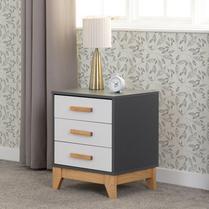 Veronica 46.5cm W Particle Board / Chipboard Bedside Table