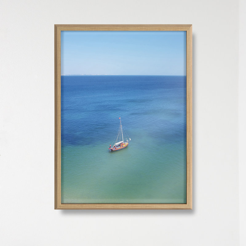 Collton  Blake A Lagos Sail Framed Printed Glass By Rachel Dowd 18X24 Natural, 18" x 24", Natural