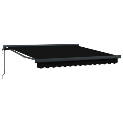 Ebern Designs Polyester Cover Retractable Patio Awning