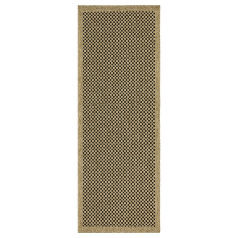 7 Ft. 10 In. X 10 Ft. 3 In. Area Rug Jute Indoor/Outdoor, Rectangle 7'10" x 10'3", Black/Natural
