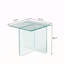 Table de bout en verre trempé transparent