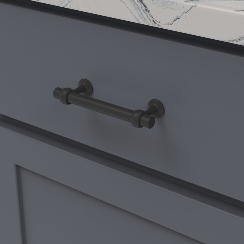 Ostia Collection Pull, 3 3/4", Matte Black