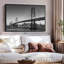 «SF Bay Bridge», reproduction sur toile en noir et blanc-2065389492