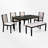 Huldah 6 - Person Four Leg Dining Set-1347198780
