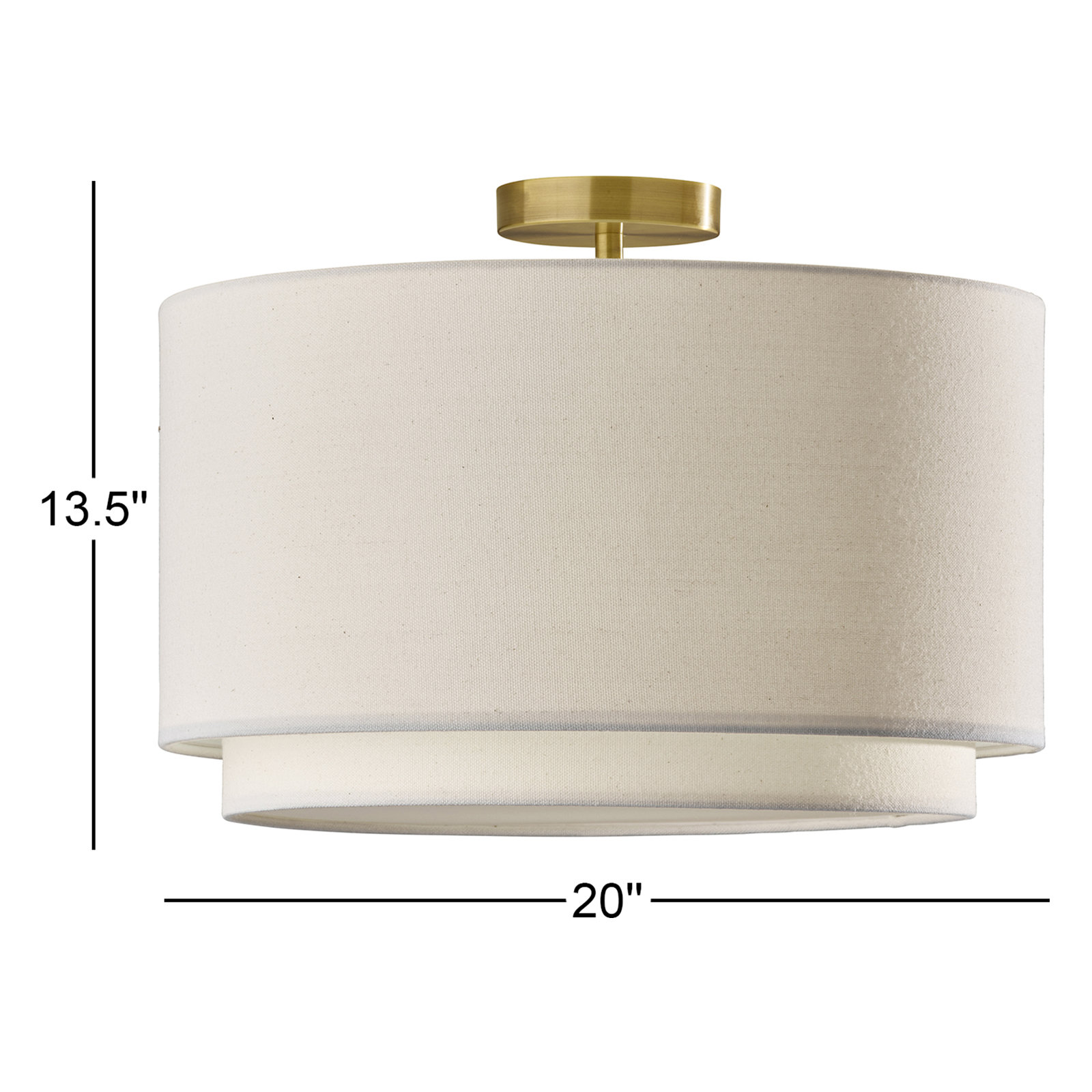 Finley Single Light Poly-Blend Semi Flush Mount