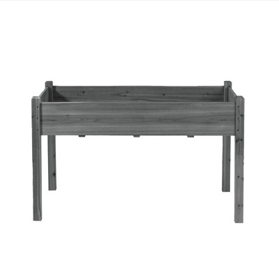 49.6"W 100% Cedar Wood Raised Garden Bed with Non-Woven Liner