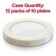 Plaques de pâtisserie en plastique blanches avec rebord doré (6 po)
