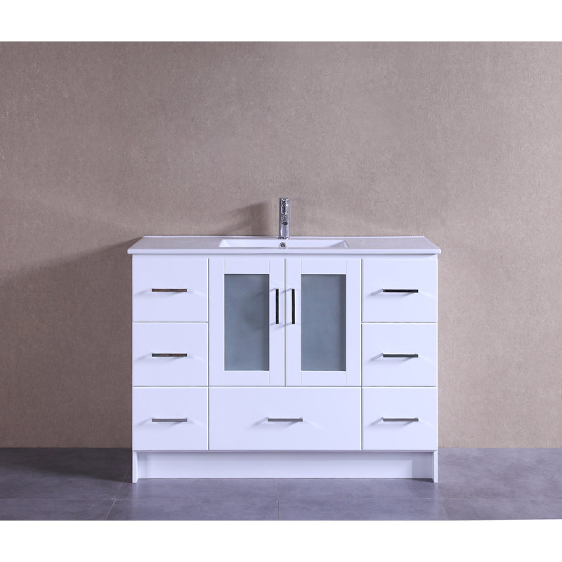 Ensemble de meuble-lavabo simple 48 po, Blanc