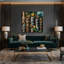 Art mural sur toile vert, statues hawaïennes-113135396