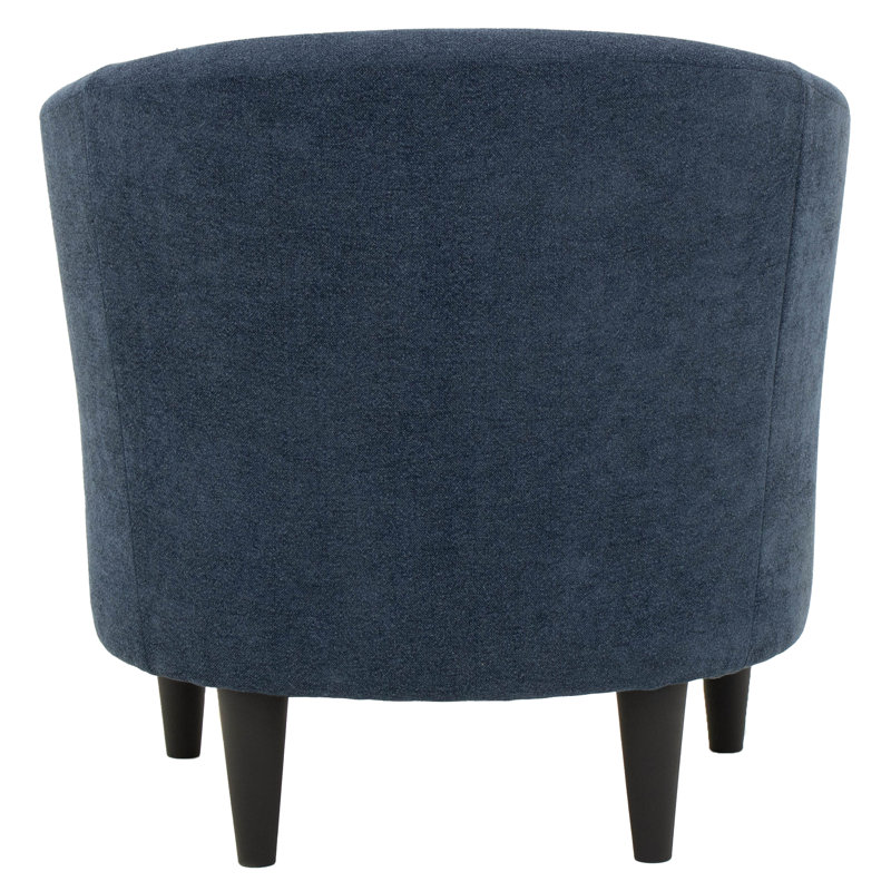 Fauteuil demi-tonneau de 29,50 po de largeur, Chloe Indigo 100% Polyester