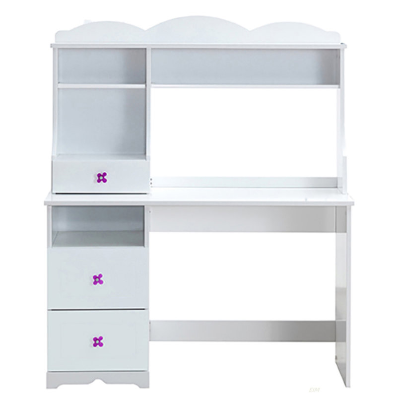 Bureau d'écriture blanc à 2 tiroirs (bureau)