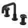 Kingston Brass Webb Two-Handle 3-Hole Deck Mount Widespread Bathroom Faucet with Knurled Handle and Push Pop-Up Drain