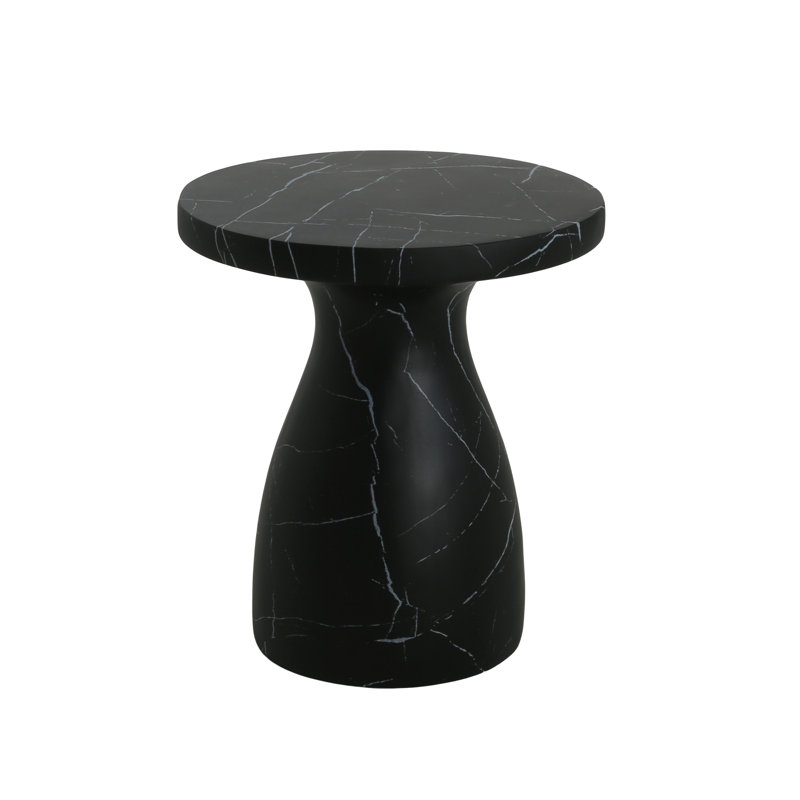 Table d'appoint d'extérieur en travertin MGO, table de bout en béton léger