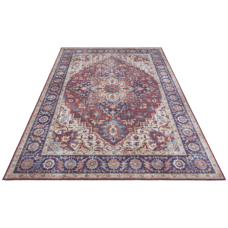 Anthea Tufted Plum Red Rug, Rectangle 160 x 230cm