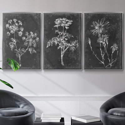 Ardoise florale I 3 pièces