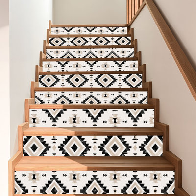Peel and Stick Wallpaper Contact Paper Navajo tribal black seamless Native American ornament Ethnic South Self Adhesive and Removable 17.7in x 118in(45x300cm)