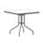 Amlie Square Tempered Glass Metal Table with Smooth Ripple Design Top-451083922-451080738