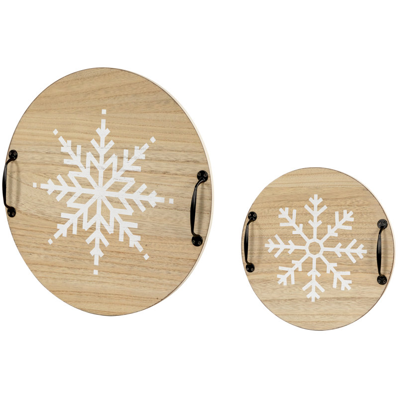 Solid Wood Tray - Set of 2