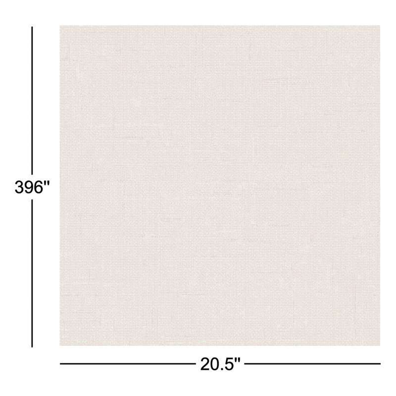 Tabukiniberu 16.5' L x 20.5" W Textured Peel and Stick Wallpaper Roll, 20.5" W x 33' L, Beige