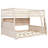 Full XL over Queen Bunk Bed with Integrated Shelving, Color-Changing Lights and Pegboard-608489221