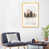 Toile avec cadre en bois beige