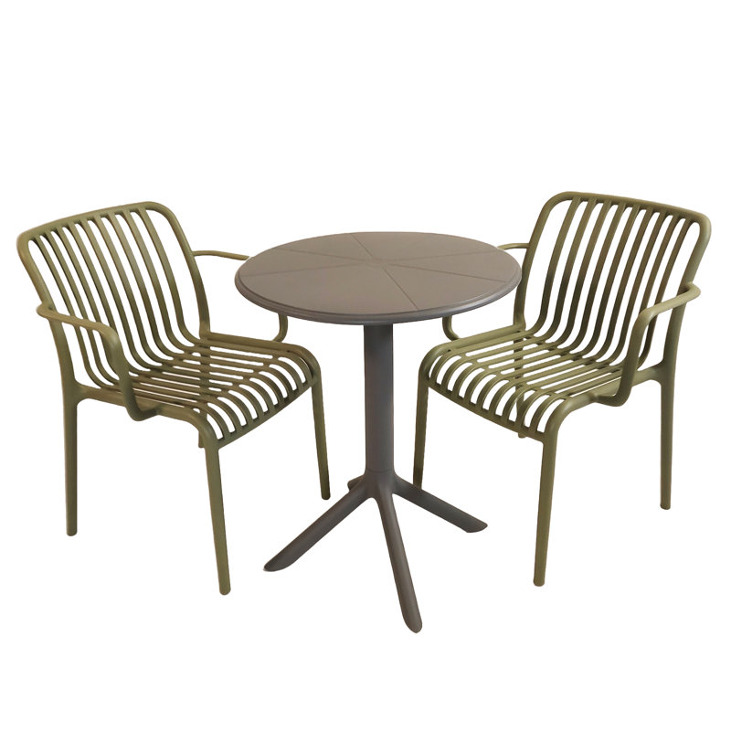 Beven 2 - Person Dining Set, Green/Grey