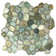Danube Random Sized Natural Stone Mosaic Tile in Sea Green – 12" x 12" Mesh Backed – 1 Sq. Ft.