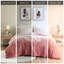 Édredon double / grand - conception de lit en fausse fourrure ombré rosé