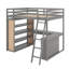 Lit mezzanine double avec tablettes et bureau-1508724948