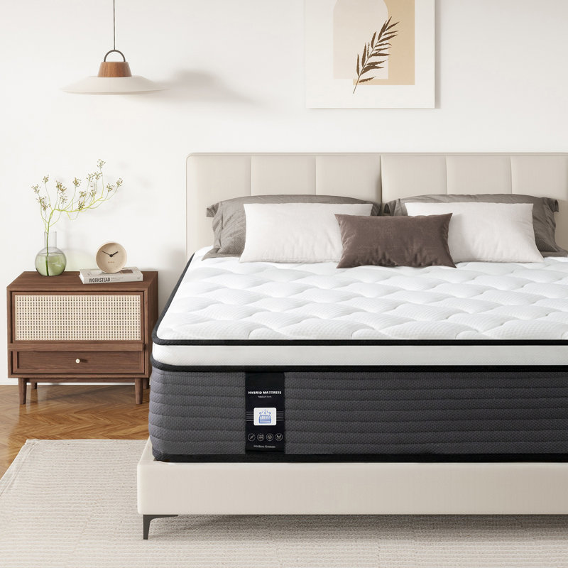 Meith 14" Plush Memory Foam Hybrid Mattress In A Box, Oeko-Tex® Certified, King, 14"
