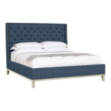 Michael Weiss King Tufted Upholstered Low Profile Panel Bed