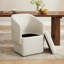 Temara Upholstered Storage Dining Chair With Casters-109920689