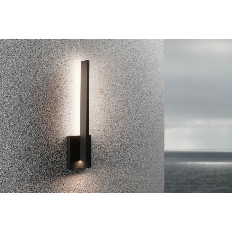 48.5cm H Integrated LED Frosted Glass Outdoor Flush Mount