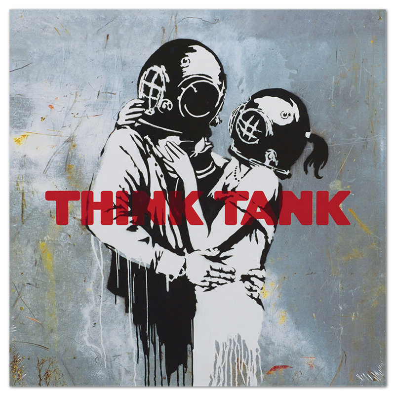 Think Tank by Banksy - Square Painting, 70cm H x 70cm W
