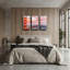 « Trajet du soir » par Ann Gordon, triptyque mural, 91,4 cm x 61 cm-1586601761