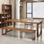Grand bureau de travail scandinave en bois massif-1516512005