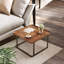 Bidal 2PC Nesting Tables Industrial Wood Grain Living Room Furniture