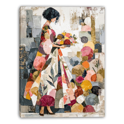 Art floral sur toile tendue