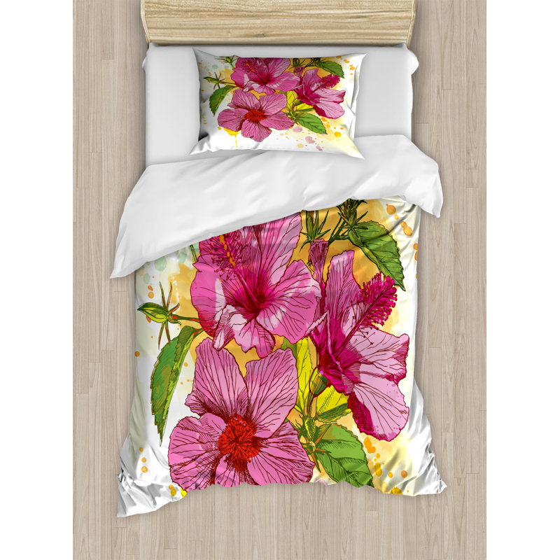Polyester Floral Duvet Cover