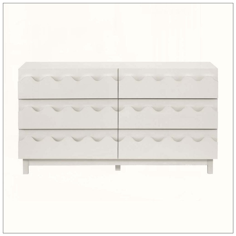 Commode 6 tiroirs 60 po, Ivory