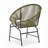NUSA Outdoor Patio Wicker Chair Set, Green PE Rattan Sturdy Iron Frame, Weather-Resistant and Comfortable Seating for Two-167494676